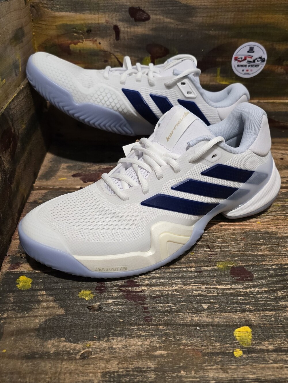 Adidas Barricade 14 Tennis  Womens White Sneakers Athletic Shoes JS4112 Size 9.5